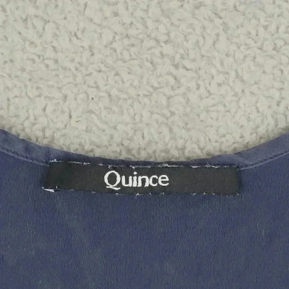 Quince Blue Silk Tank Top - Picture 4 of 6